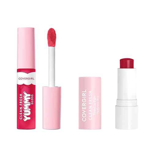 COVERGIRL Lip Gloss & Tinted Balm Bundle - Hydrating, Vegan Formula, Natural Flavors - 2 Pieces