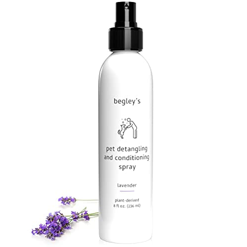 Begley's Natural Pet Grooming Set - Detangler & Leave-in Conditioner, Lavender - 8 oz