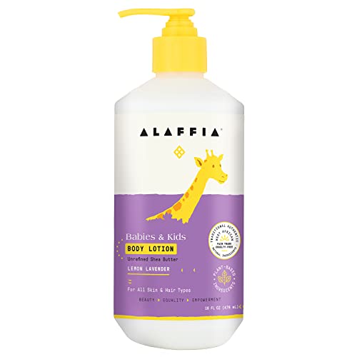 Alaffia Baby Lotion - Moisturizes & Calms Sensitive Skin with Fair Trade Shea Butter - 16 Fl Oz