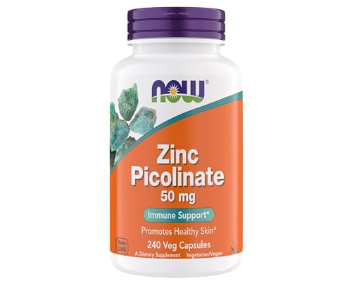 Zinc Picolinate Supplement | 50 mg, Supports Enzyme Functions, 240 Vegetarian Capsules