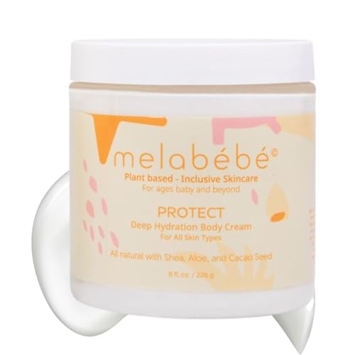 Melabebe Protect Baby Lotion - Deep Hydration for Sensitive Skin, Nourishing Aloe & Jojoba - 8oz