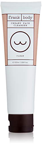 Frank Body Creamy Face Cleanser - Hydrating Charcoal for Acne, Removes Makeup & Impurities - 3.38oz