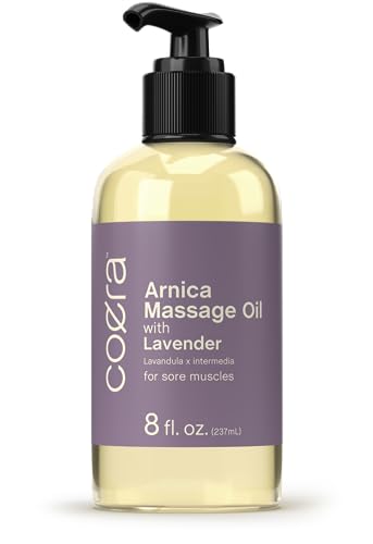 Coera Arnica Massage Oil with Lavender - Soothes Sore Muscles, Non-GMO, Gluten-Free - 8 fl oz