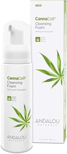 Andalou Naturals CannaCell Face Wash - Gentle Botanical Cleanser with Hemp Stem Cells - 5.5oz