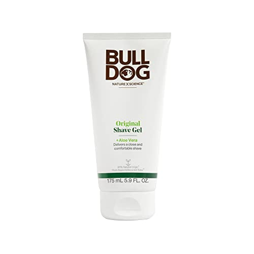 Bulldog Men's Grooming Original Shave Gel - Soothing Aloe & Green Tea, 5.9oz