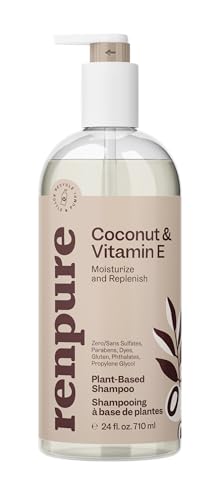 Renpure Plant-Based Shampoo - Nourishes Lifeless Hair, Vitamin E & Coconut - 24 fl oz