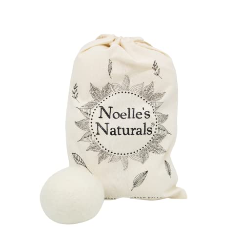 Organic Wool Dryer Balls - Chemical Free, Reduces Static & Dry Time - Set of 6 with Bag