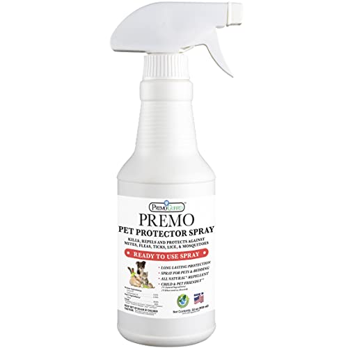 Premo Guard Pet Protector Spray - Natural Mite, Flea, Tick & Mosquito Treatment - 16oz