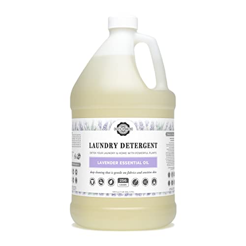 Plant-Based Laundry Detergent - Stain Fighter, Lavender Oil, Vegan, 128oz for 256 Loads