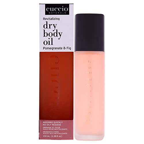 Cuccio Naturale Revitalizing Body Oil - Fast-Absorbing Pomegranate & Fig Scent - 3.38oz