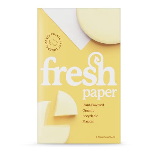 THE FRESHGLOW Co Beeswax Food Wrap - Keeps Cheese Fresh Longer, Reusable & Compostable - 8 Sheets