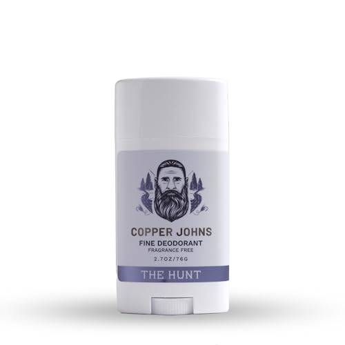 Copper Johns Deodorant - All-Day Odor Control, Aluminum-Free, Unscented - 2.7oz