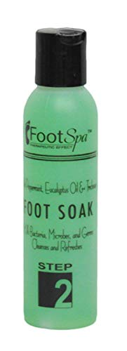 FOOT SPA Foot Soak - Cleanses, Softens, Refreshes with Eucalyptus & Peppermint Oil - 4 Oz