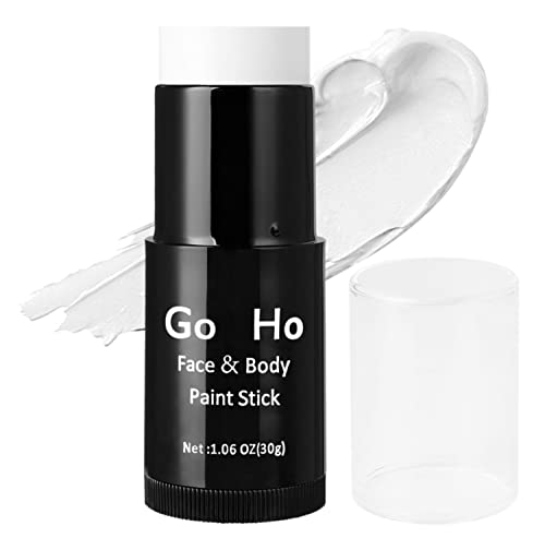 Go Ho Body Paint Stick - Full-Coverage Waterproof, Vegan, Non-Toxic - 1.06 oz White