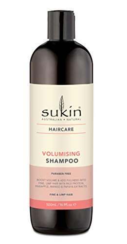 Sukin Volumising Shampoo - Boosts Body for Fine Hair, Natural Ingredients - 16.9 Fl Oz