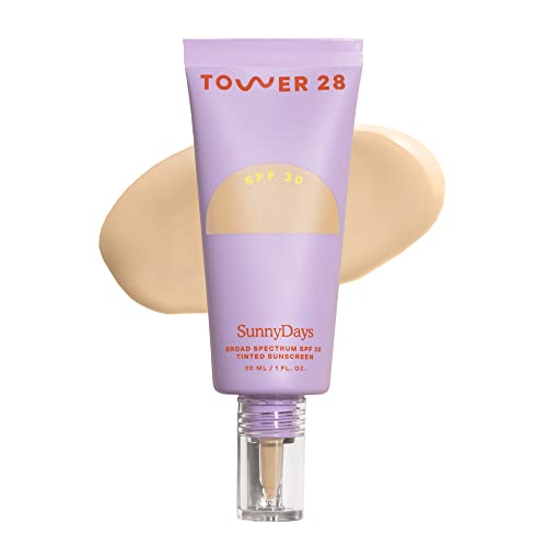 Tower 28 Beauty Tinted Mineral Sunscreen SPF 30 - Sensitive Skin, No White-Cast, 1 Fl Oz