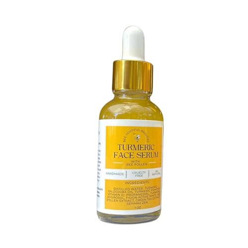 Bee-Youtiful Beauties Turmeric & Bee Pollen Facial Serum - Hydrating, Nourishing Formula - 1 OZ