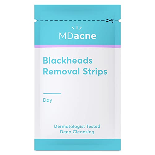 MDacne Blackhead Mask - Deep Pore Cleansing, Gentle for Sensitive Skin - 12 Strips, 3 Month Supply