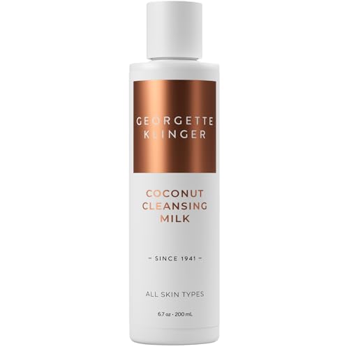 Georgette Klinger Coconut Cleansing Milk - Gentle Makeup Remover, Hydrating Coconut Oil - 6.7oz