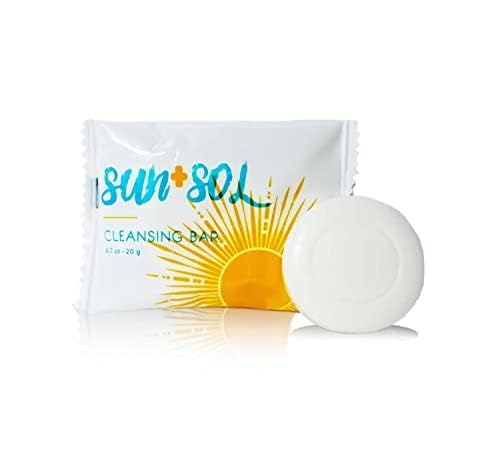 Sun + Sol Luxurious Cleansing Bar - Moisturizing Coconut & Vanilla, Travel Size Toiletries