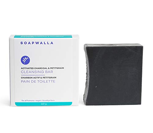 Soapwalla Activated Charcoal & Petitgrain Soap Bar - Nourishes, Vegan, Cruelty-Free - 4 oz