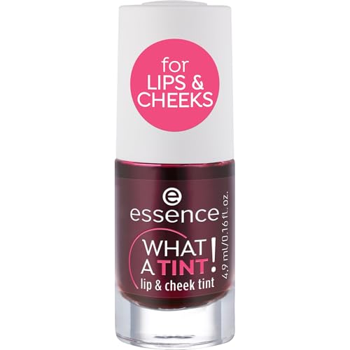 essence What a Tint! Lip & Cheek Stain - Long-Lasting, Non-Sticky, Vegan & Cruelty Free - 10ml