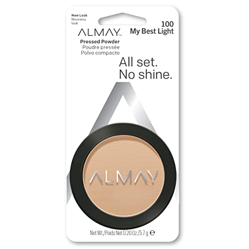 Almay Pressed Powder - Lightweight Coverage, Hypoallergenic, Fragrance-Free - 0.20oz My Best Light