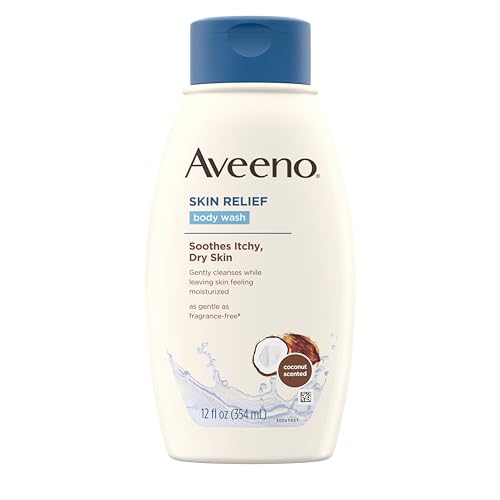 Aveeno Skin Relief Body Wash - Soothing Oat & Coconut Scent, Gentle Cleanser for Dry Skin - 12oz