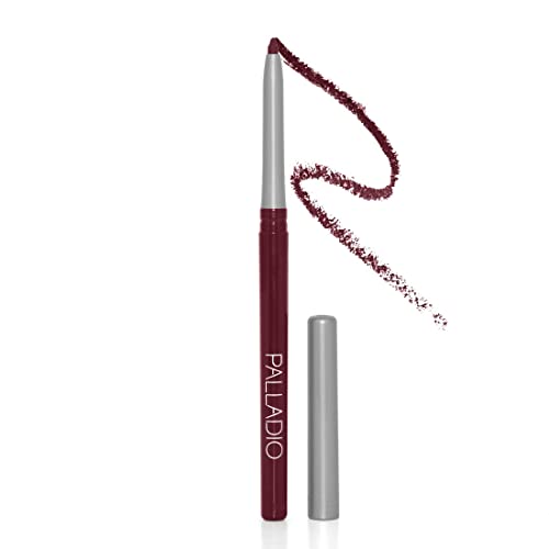 Palladio Retractable Waterproof Lip Liner - Long-Lasting, Hydrating, Smudge-Proof - Black Berry