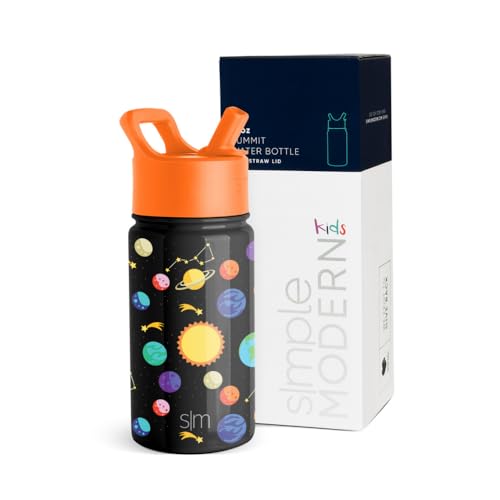 Simple Modern Kids Water Bottle - Insulated, BPA-Free, Leakproof, Solar System - 14oz