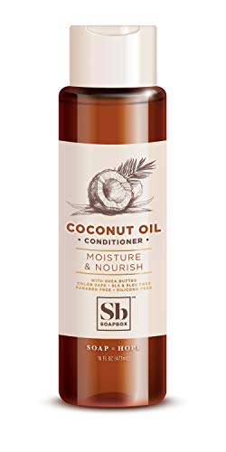 Soapbox Coconut Oil Conditioner - Moisture & Nourish, Vegan, Sulfate & Dye Free - 16oz