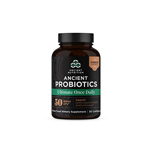 Ancient Nutrition Probiotic - Supports Digestive Health, Gluten-Free, No Refrigeration - 30 Capsules