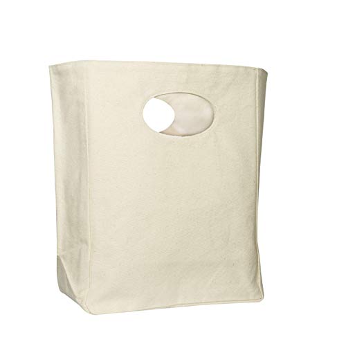 Organic Cotton Canvas Lunch Bag - Reusable, Water-Resistant, Easy to Clean - 1 Bag, White