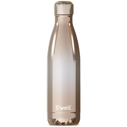 S'well Reusable Water Bottle - Insulated for 36H Cold & 18H Hot, BPA Free - 17oz Rose Gold Ombre