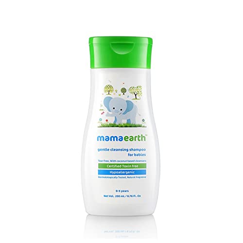 MAMAEARTH Baby Shampoo & Body Wash - Gentle Cleansing, Tear-Free, Hypoallergenic - 6.76 Fl Oz