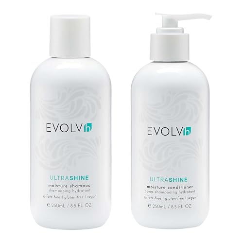 EVOLVh Shampoo & Conditioner Set - Nourishing Shine, Vegan & Non-Toxic - 8.5 fl oz Each