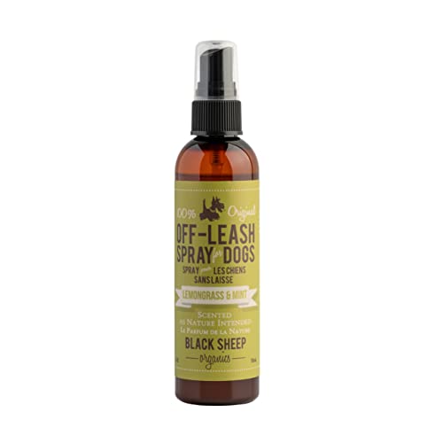 Black Sheep Organics Dog Grooming Spray - Natural Deodorizer, Soothing Care, Lemongrass Mint - 8oz