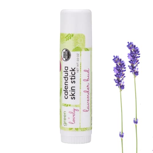 Green + Lovely Calendula Skin Stick - Organic Moisturizing Balm for Sensitive Skin - 0.5 oz