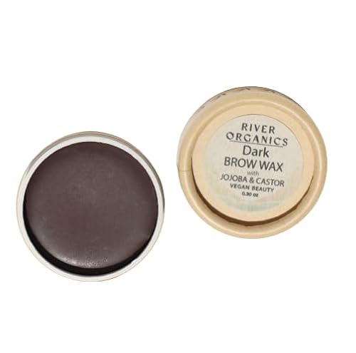 Zero Waste Eyebrow Wax - Long-Lasting Color, Vegan & Cruelty-Free, Dark Brown to Black