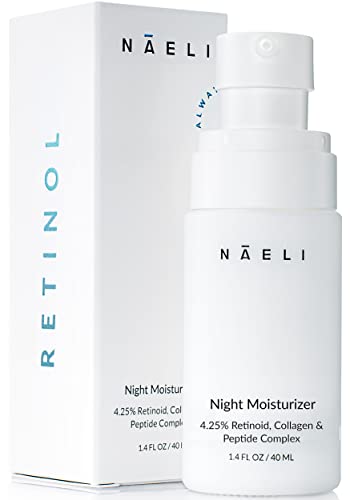 Naeli Retinoid Night Cream - 4.25% Retinol, Collagen & Peptides for Firm Skin - 1.4 oz