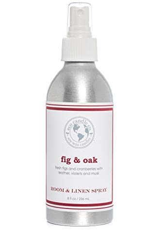 Eco Candle Co. Room & Linen Spray - Fresh Fig & Oak Scent, Natural Ingredients - 8 oz