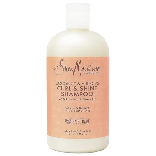 SheaMoisture Curl & Shine Shampoo - Hydrates & Defines Curls, Fair Trade Ingredients - 13oz