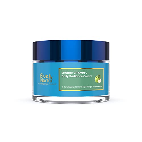 Blue Nectar Face Cream - Brightens Skin, Reduces Dark Circles, Plant-Based Vitamin C - 1.7oz