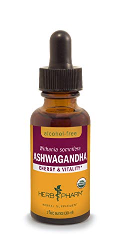 Herb Pharm Organic Ashwagandha Liquid Extract - Mood Support, Vegan, Non-GMO - 1 Oz