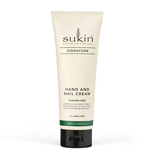 Sukin Hand & Nail Cream - Nourishing Aloe Vera & Vitamin E, Vegan, 4.23 fl oz