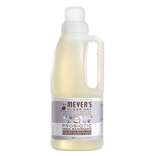 Mrs. Meyer's Probiotic Drain Cleaner - Prevents Buildup, Lavender Scent, USDA Certified - 32oz