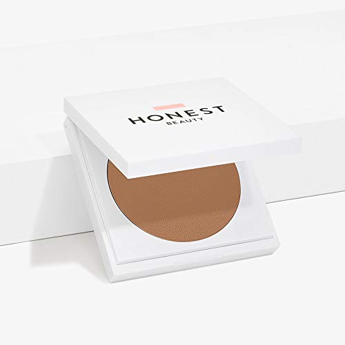 Honest Beauty Foundation Compact - Medium-to-Full Coverage, Jojoba Oil Infused - Honey 0.31oz