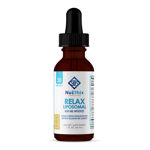 NuEthix Relax Liposomal Melatonin Supplement - Promotes Restful Sleep, Vegetarian, 30 Servings