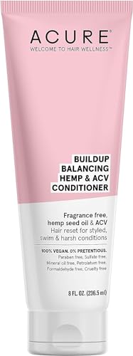 Acure Buildup Balancing Conditioner - Resets Hair Balance, Vegan & Fragrance Free - 8 Fl Oz