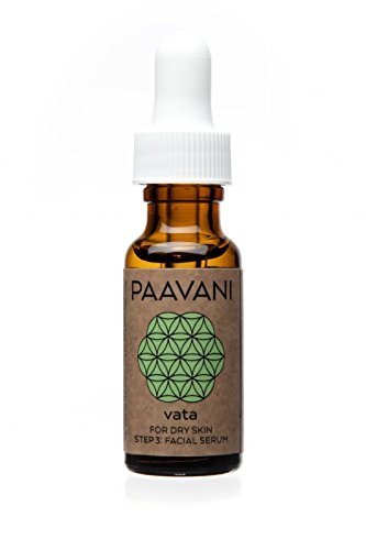 PAAVANI Ayurveda Facial Serum - Hydrates Dry Skin, Minimizes Fine Lines - 100% Organic, .5 oz